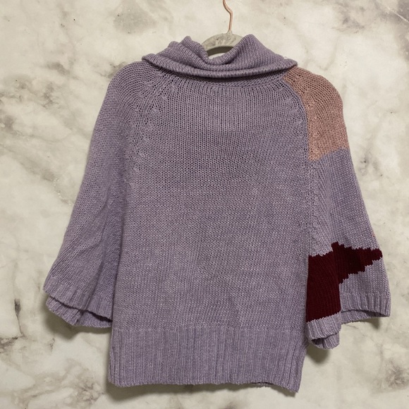 Vertigo Wool Blend Printed Cowl Neck Sweater - Heathered Mauve Rose - Picture 7 of 11